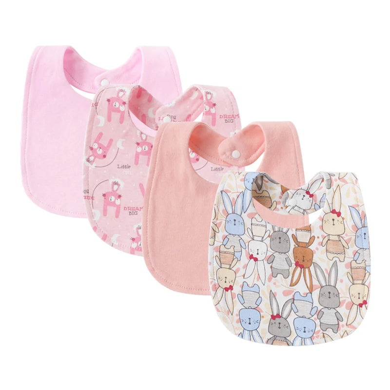 Set 4 Baberos Algodón